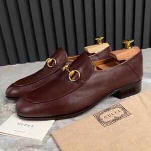 GUCCI Horsebit Brixton Heels Collapsible Loafers Brown 7.5 G or 8 US or 41.5 EUR